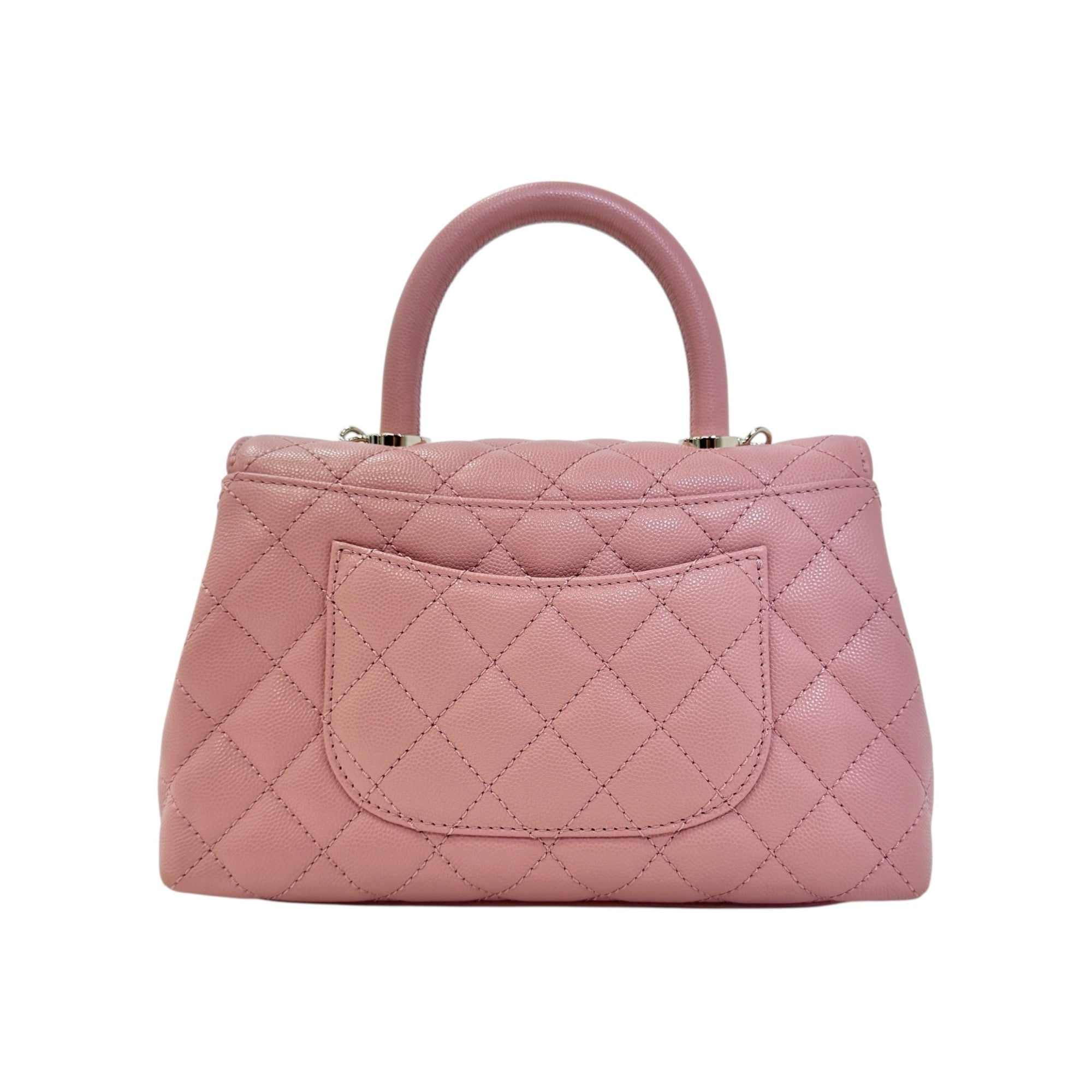 Chanel Mini Coco Handle Pink Gold Metal