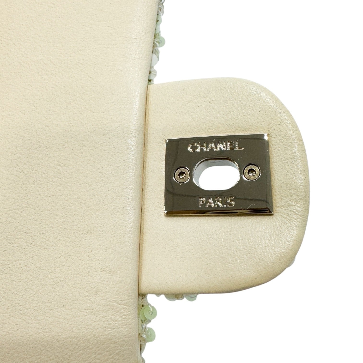 Chanel Light Green Sequin Chain Shoulder Bag
