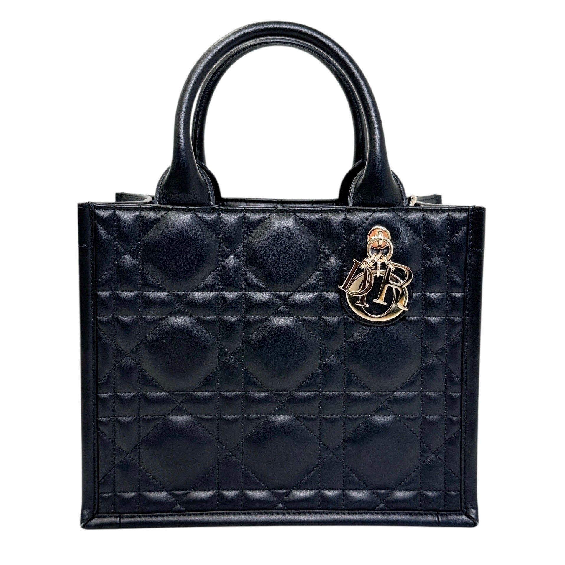 Dior Book Tote Bag Small Canage Calfskin Black M1325OWHP_M900