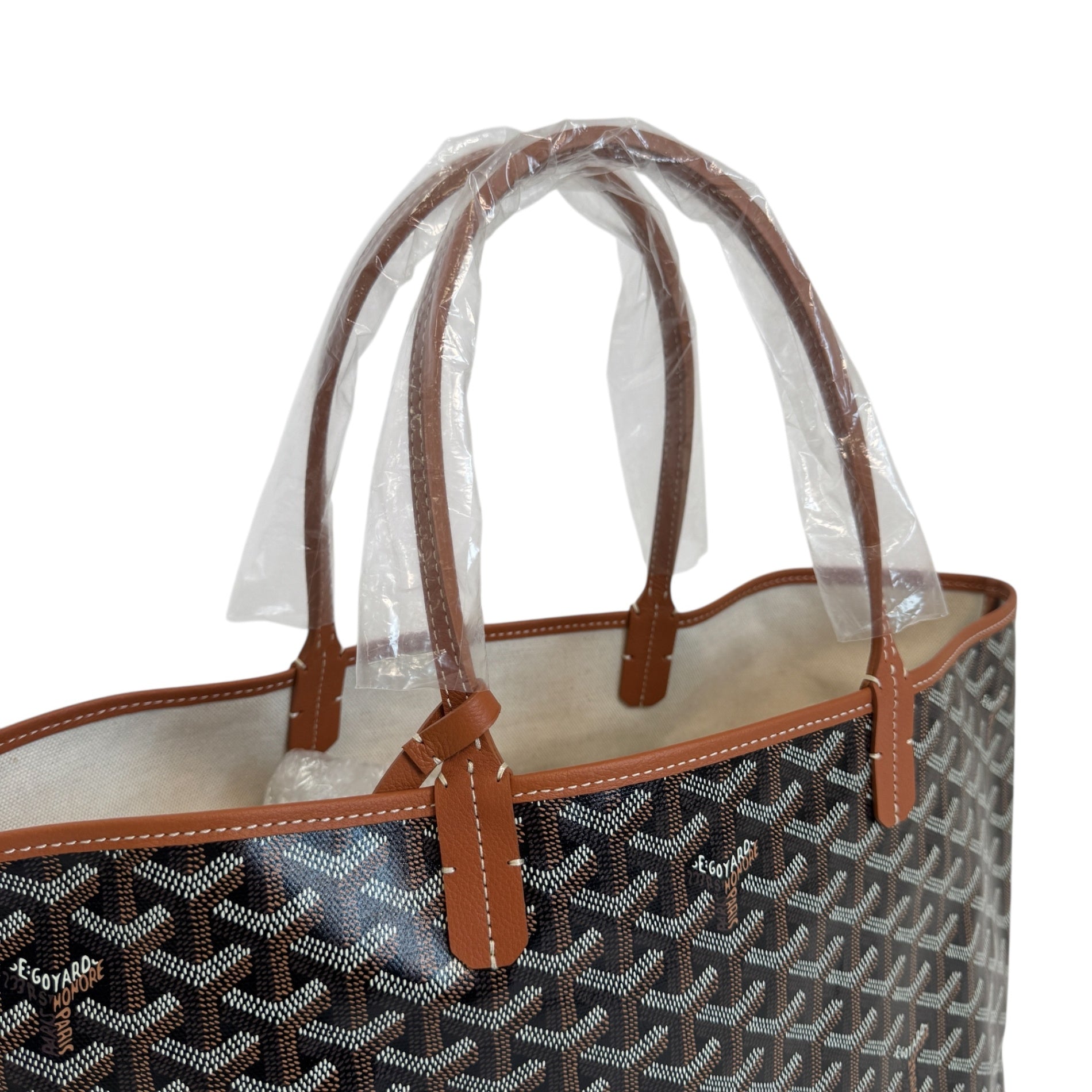 ゴヤール サンルイ PM トートバッグ ブラック・ナチュラル