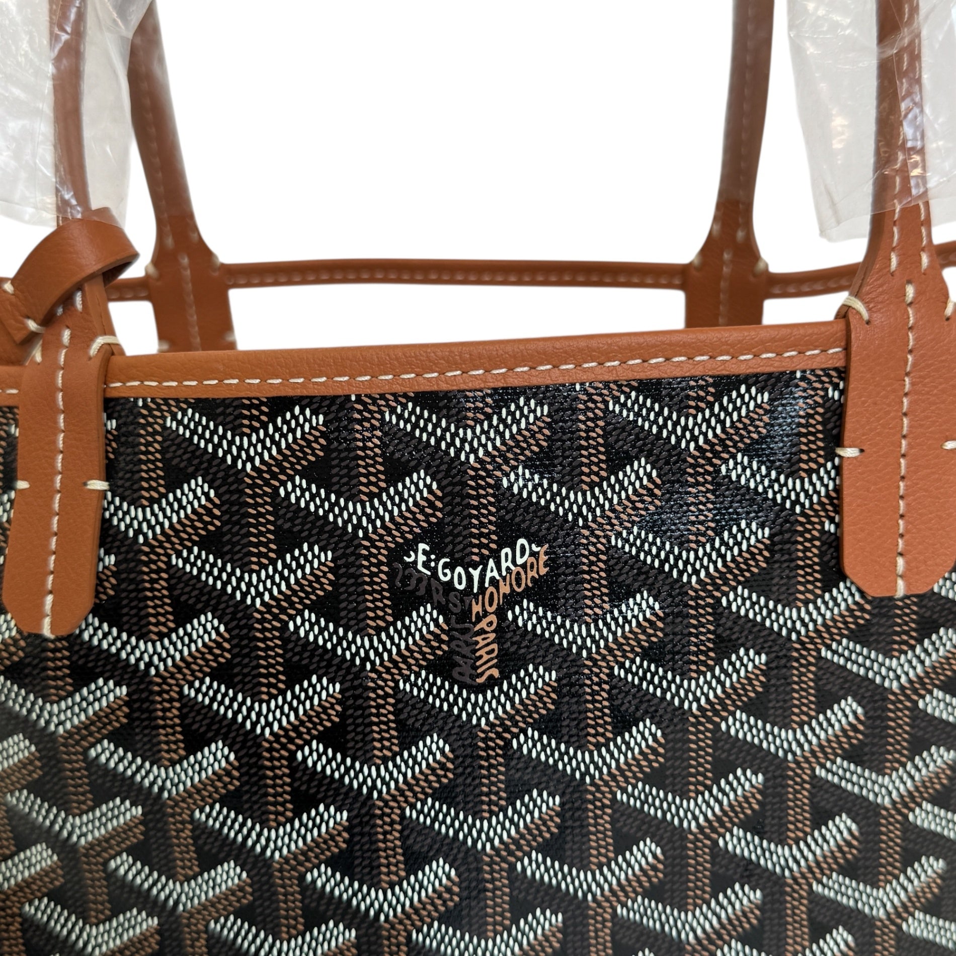 ゴヤール サンルイ PM トートバッグ ブラック・ナチュラル