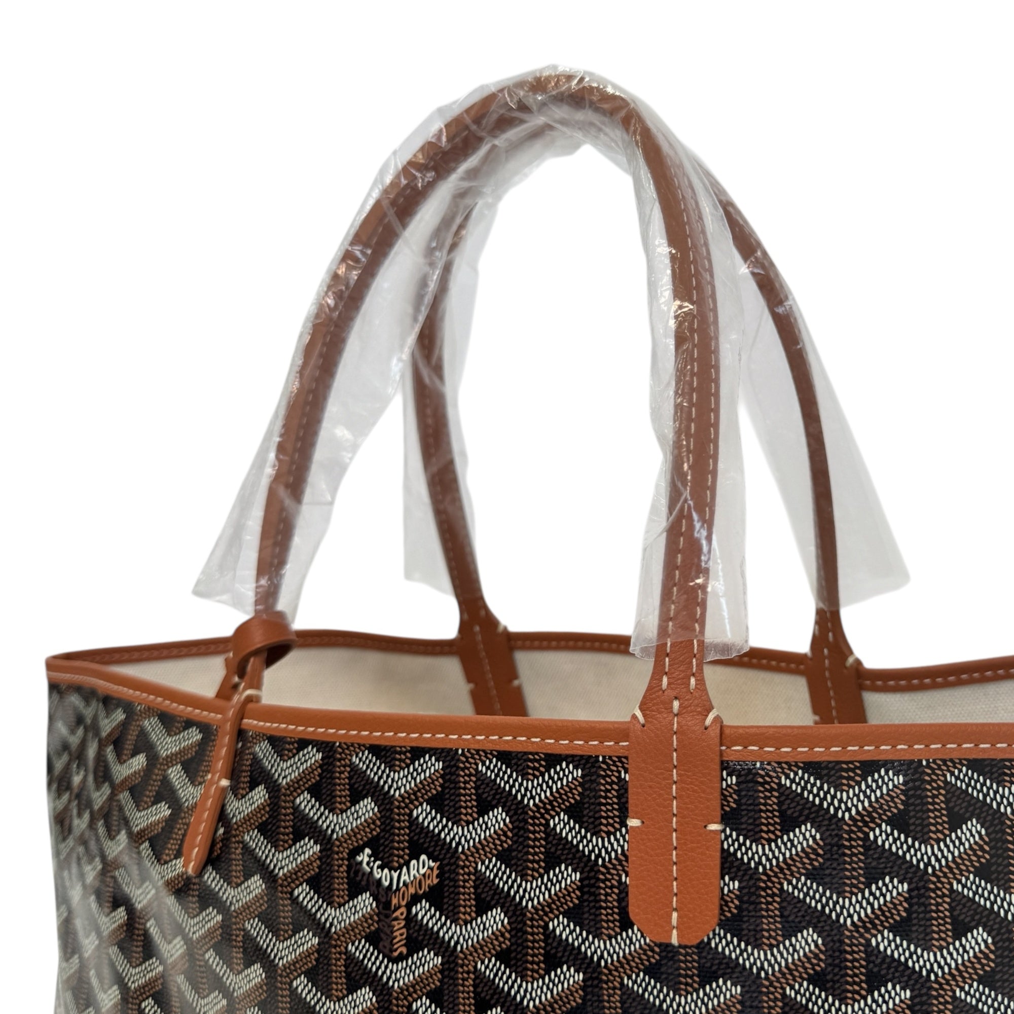 ゴヤール サンルイ PM トートバッグ ブラック・ナチュラル