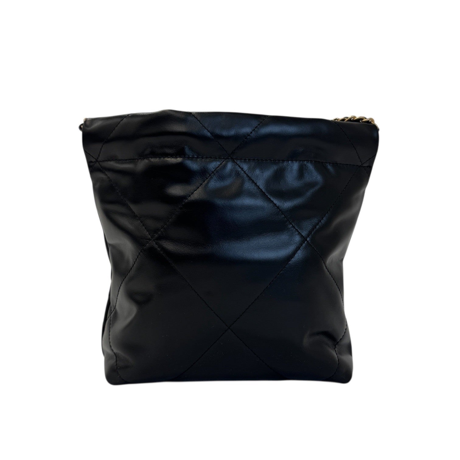 シャネル シャネル22 ミニ チェーンショルダーバッグ ブラック ゴールド金具 AS3980