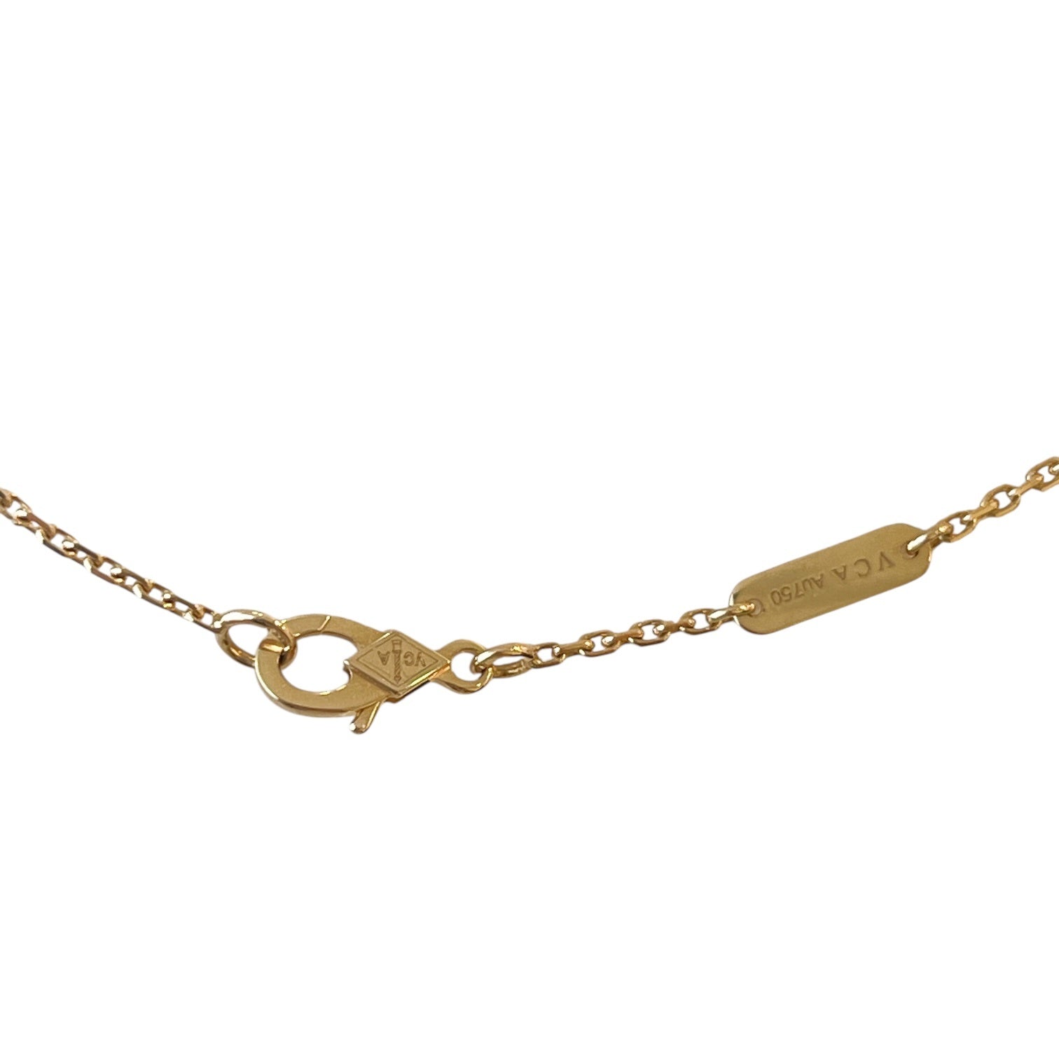 ヴァンクリーフ&アーペル ヴィンテージアルハンブラ ネックレス オニキス YG K18 VCARA45800 ABランク