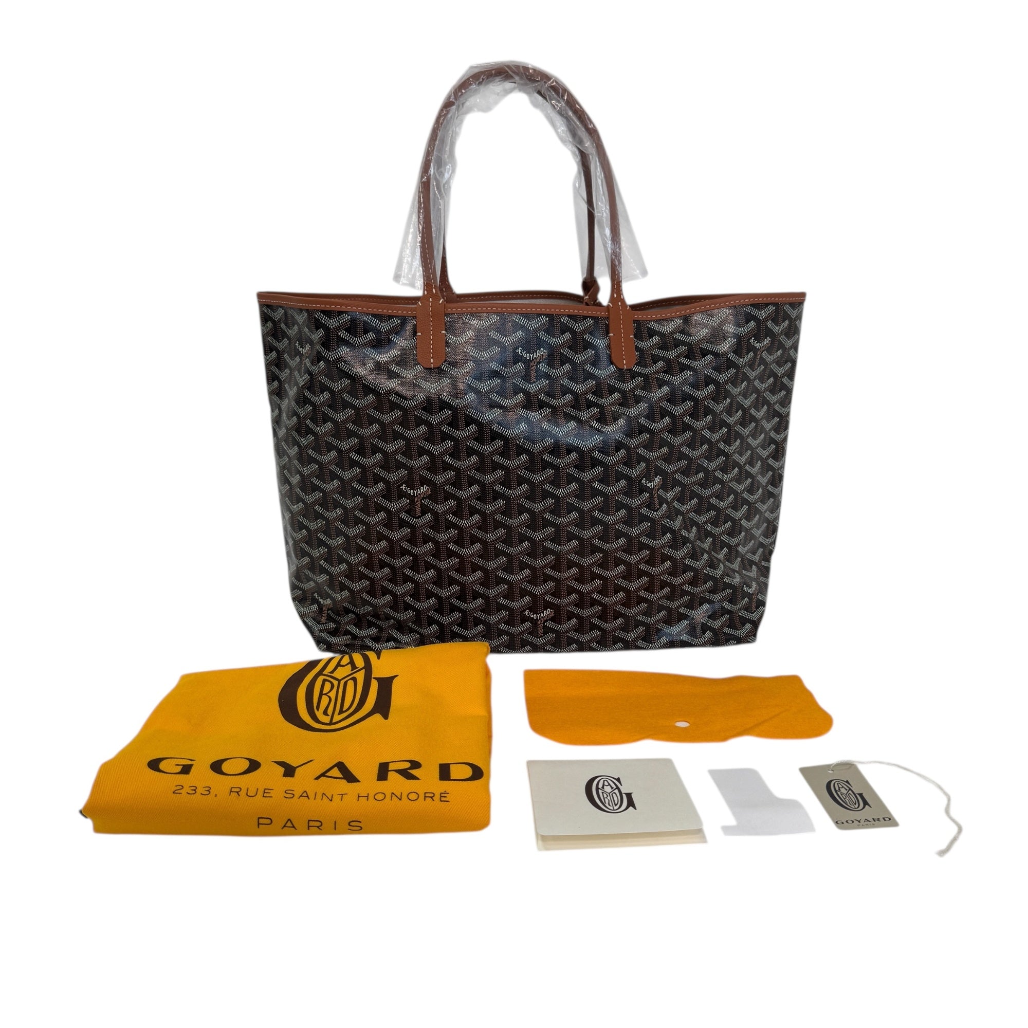 ゴヤール サンルイ PM トートバッグ ブラック・ナチュラル