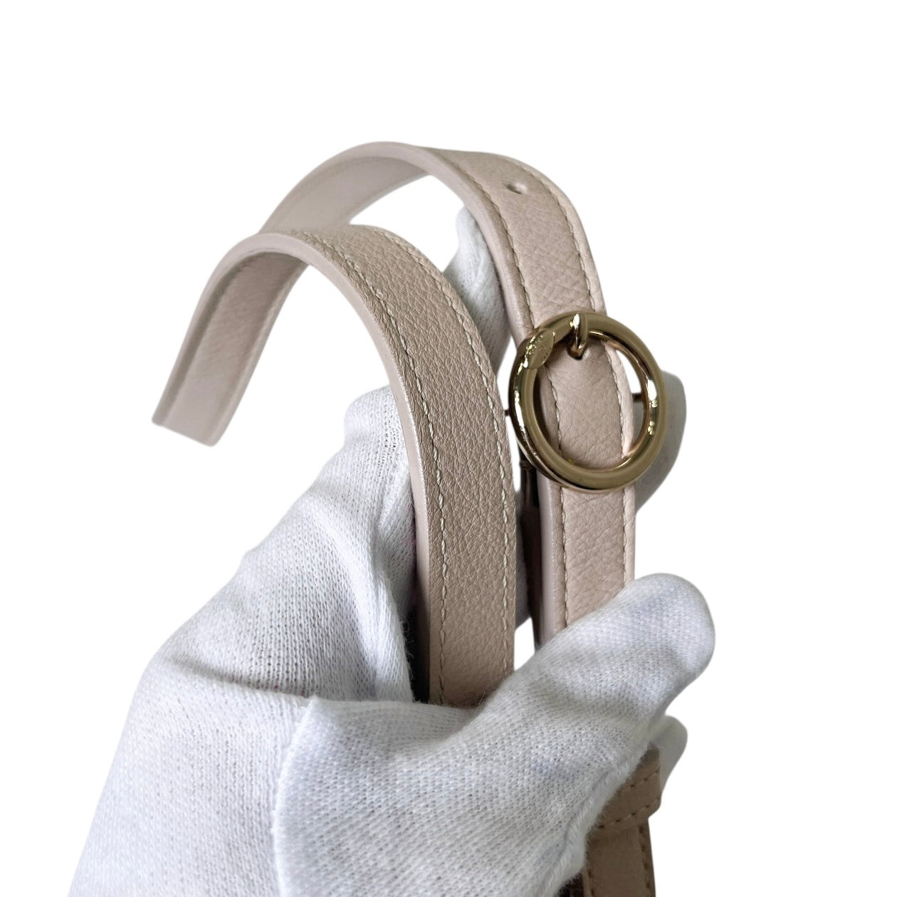 シャネル Vステッチ トップハンドルフラップバッグ ベージュ A57147 Bランク