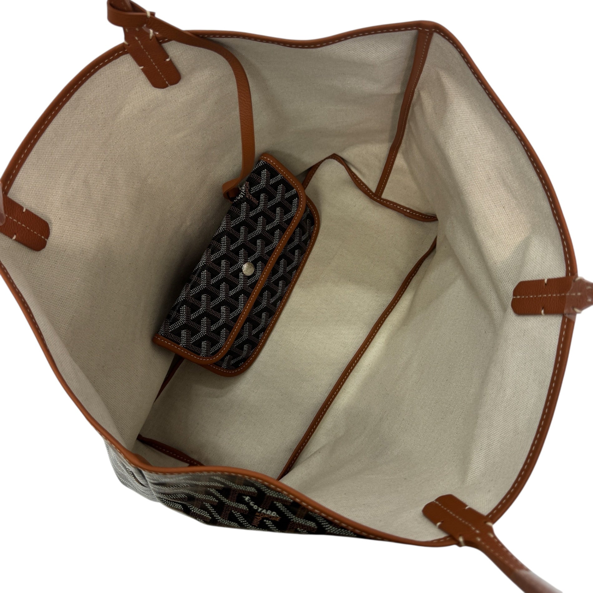 ゴヤール サンルイ PM トートバッグ ブラック・ナチュラル