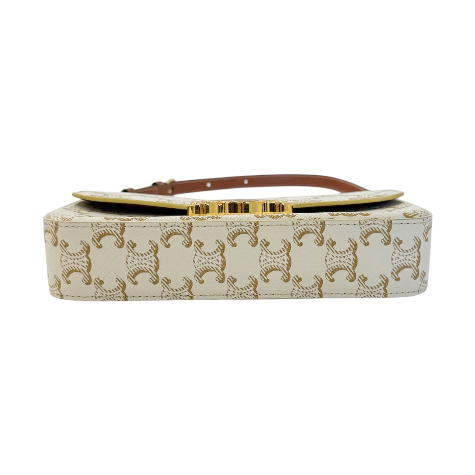 セリーヌ ティーントリオンフ ショルダーバッグ PVCコーティングキャンバス P-CU-2211 ホワイト