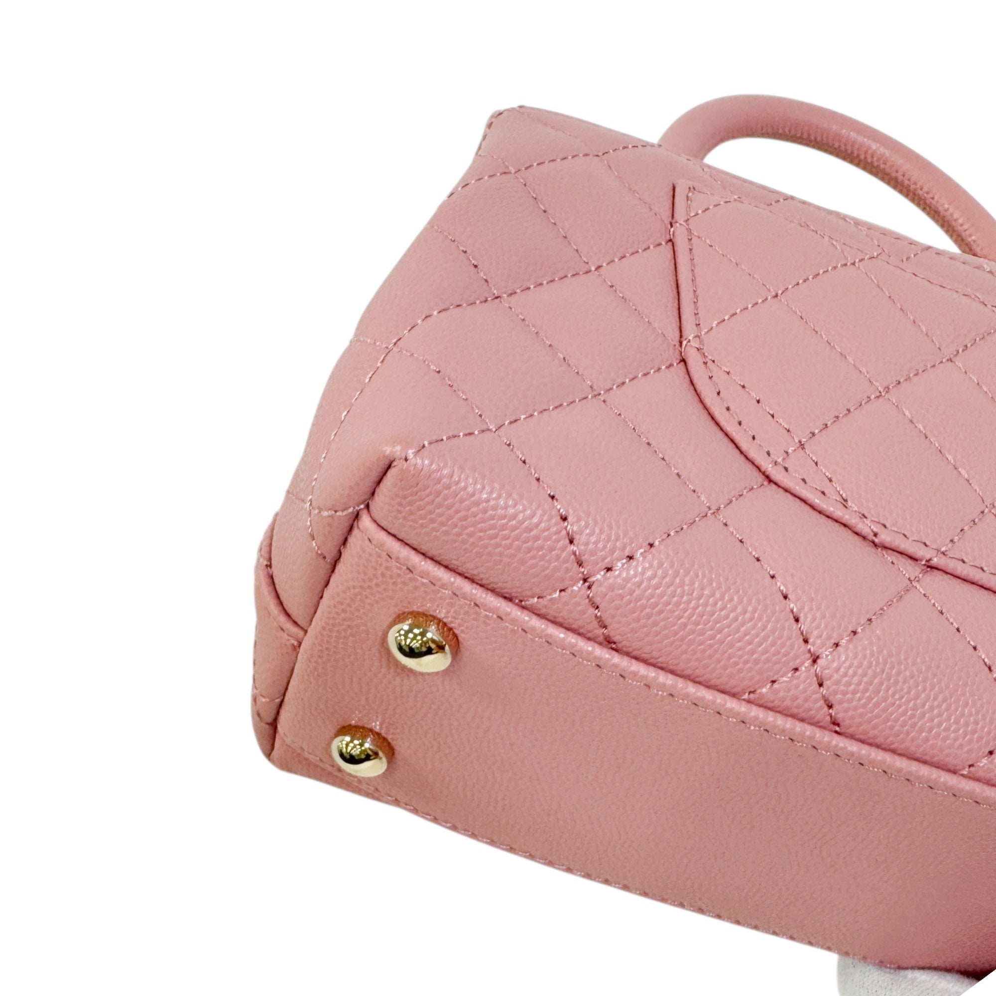 シャネル ミニココハンドル ピンク ゴールド金具