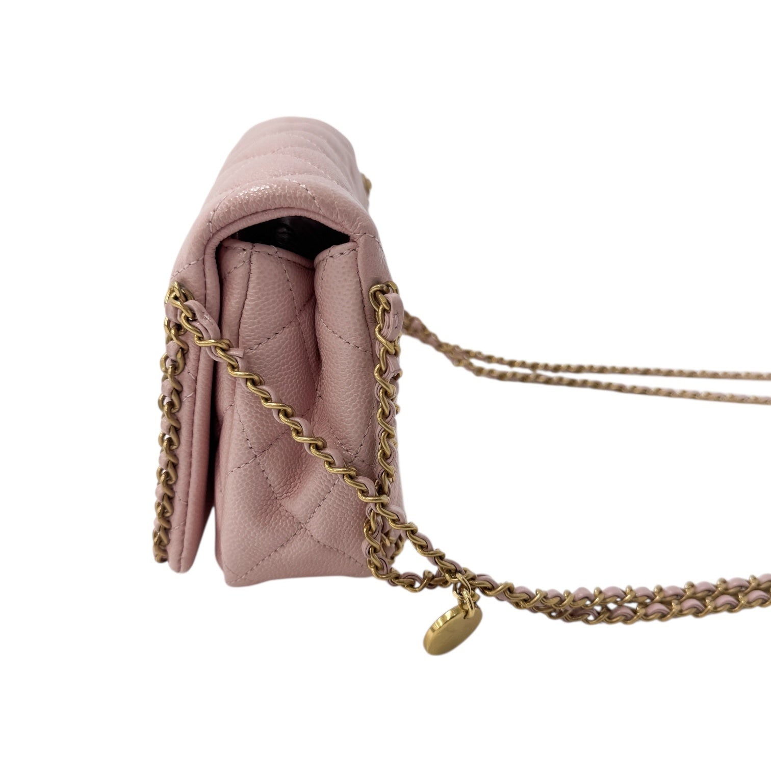 Chanel Matelasse Pink Caviar Skin A rank