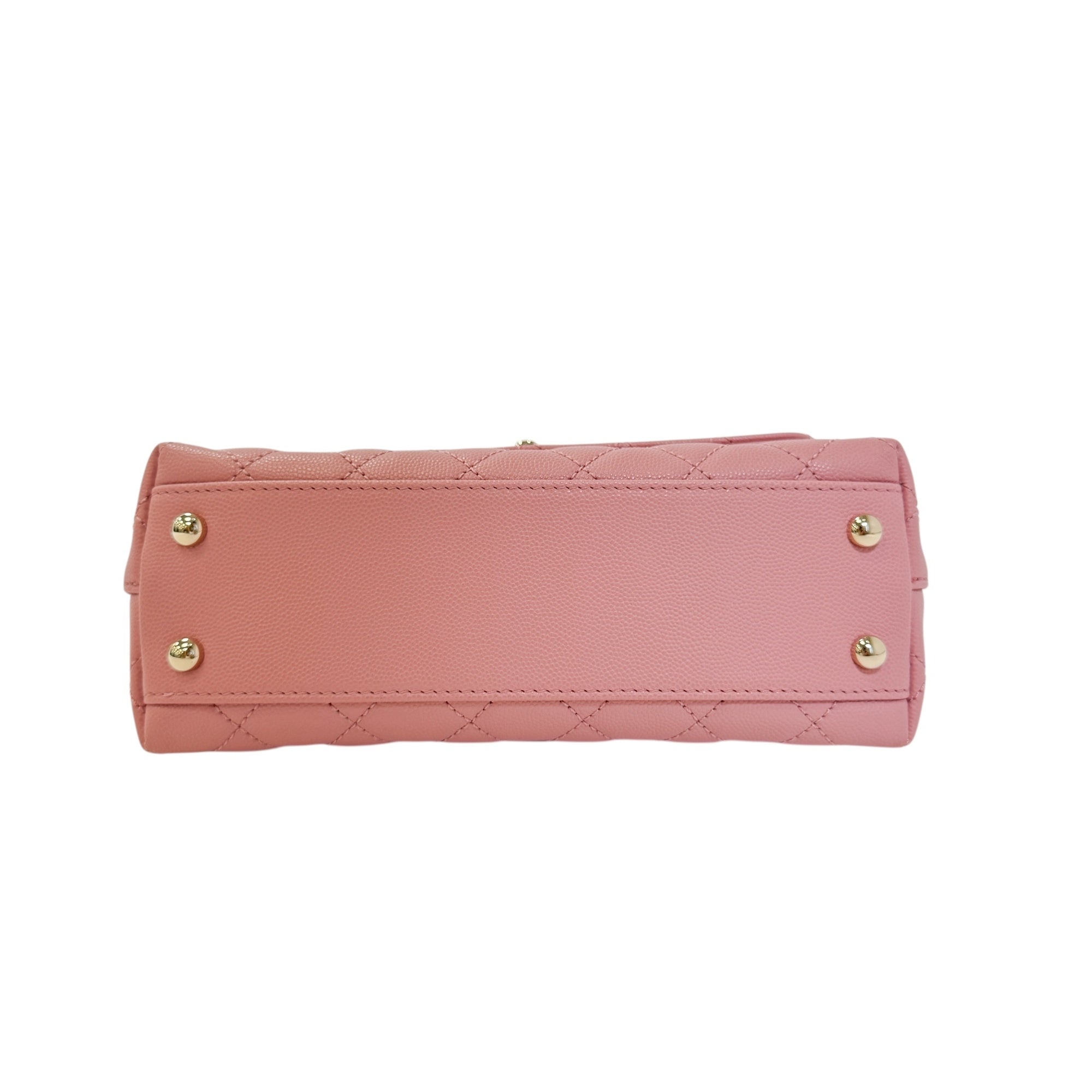 Chanel Mini Coco Handle Pink Gold Metal