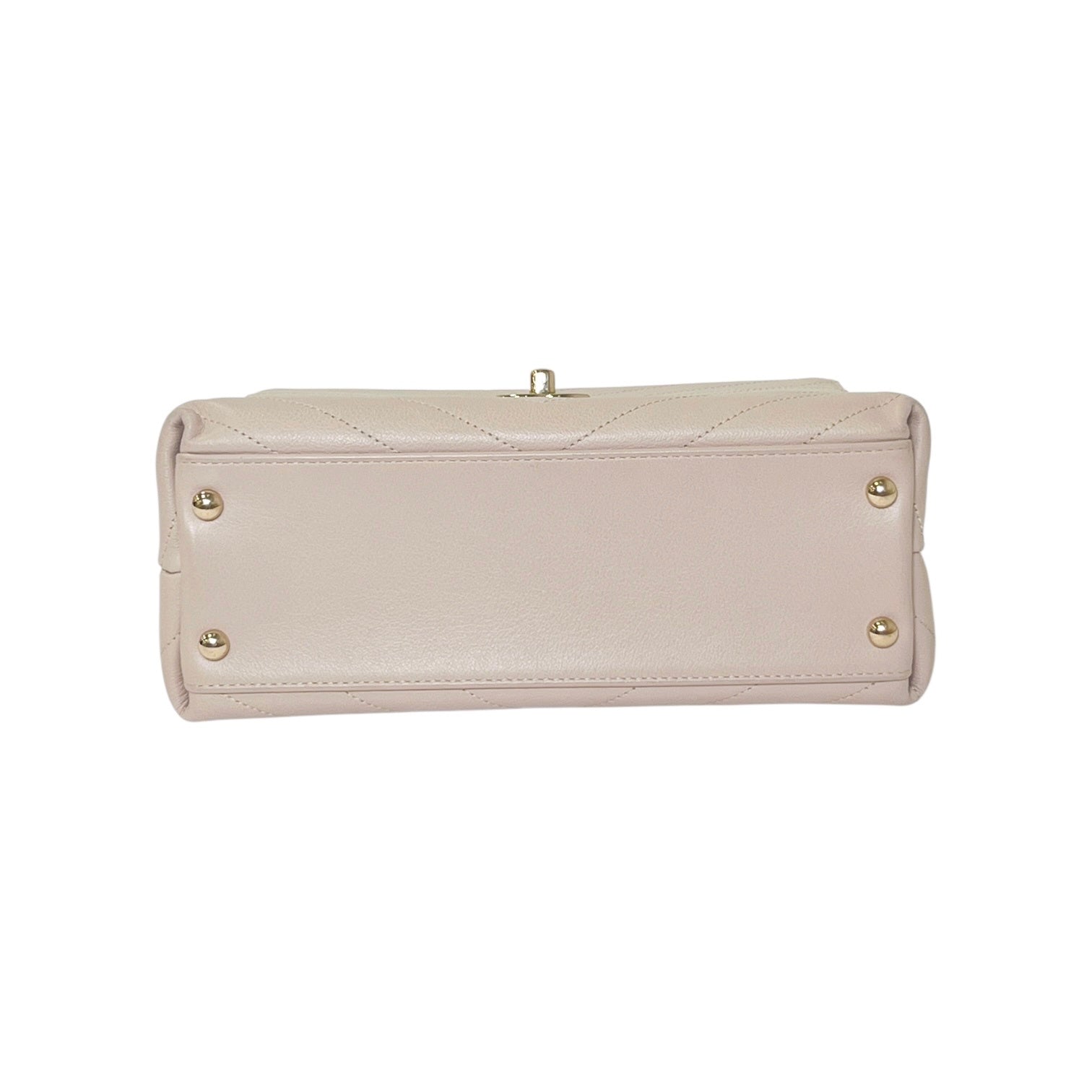 シャネル　Vステッチ　トップハンドルフラップバッグ　ベージュ　A57147　Bランク