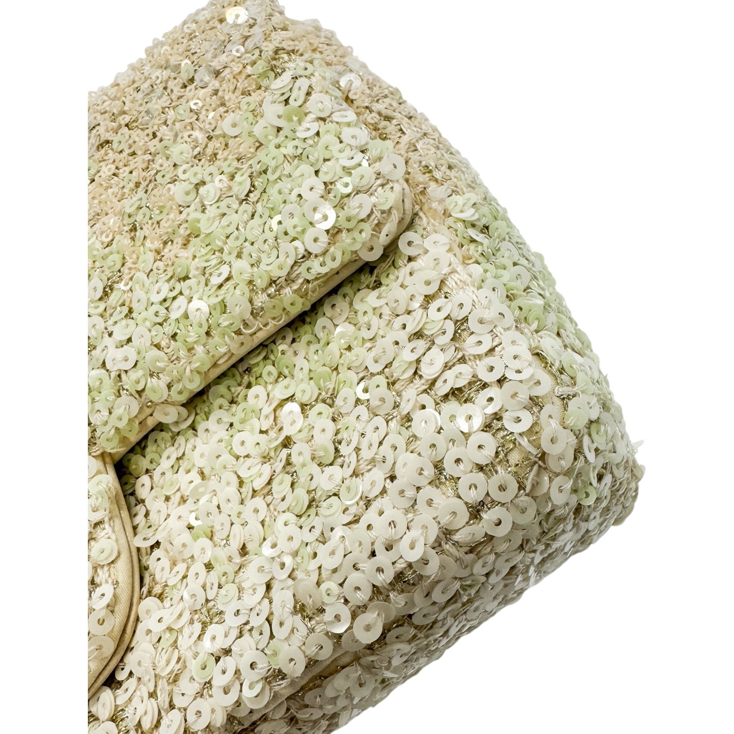 Chanel Light Green Sequin Chain Shoulder Bag