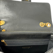 Chanel Matelasse Leather Chain Shoulder Bag Black Gold Hardware AS3393
