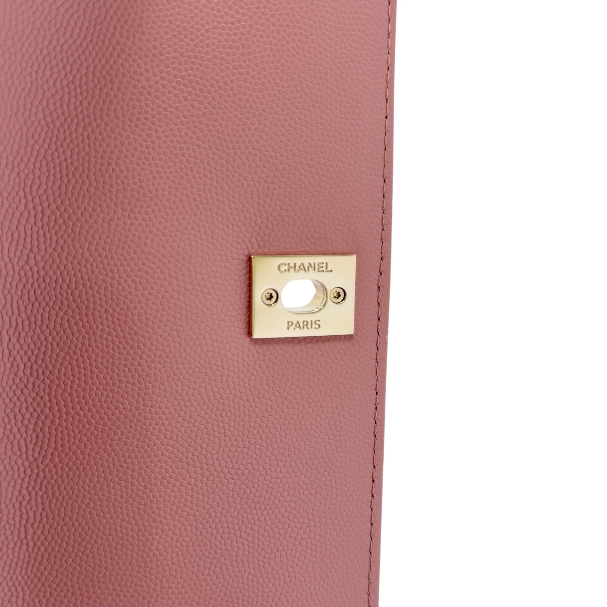 Chanel Mini Coco Handle Pink Gold Metal