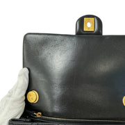 Chanel Matelasse Leather Chain Shoulder Bag Black Gold Hardware AS3393