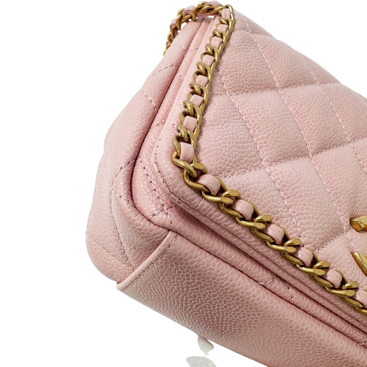 Chanel Matelasse Pink Caviar Skin A rank