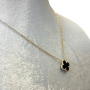 ヴァンクリーフ＆アーペル ヴィンテージアルハンブラ ネックレス オニキス YG K18  VCARA45800 ABランク