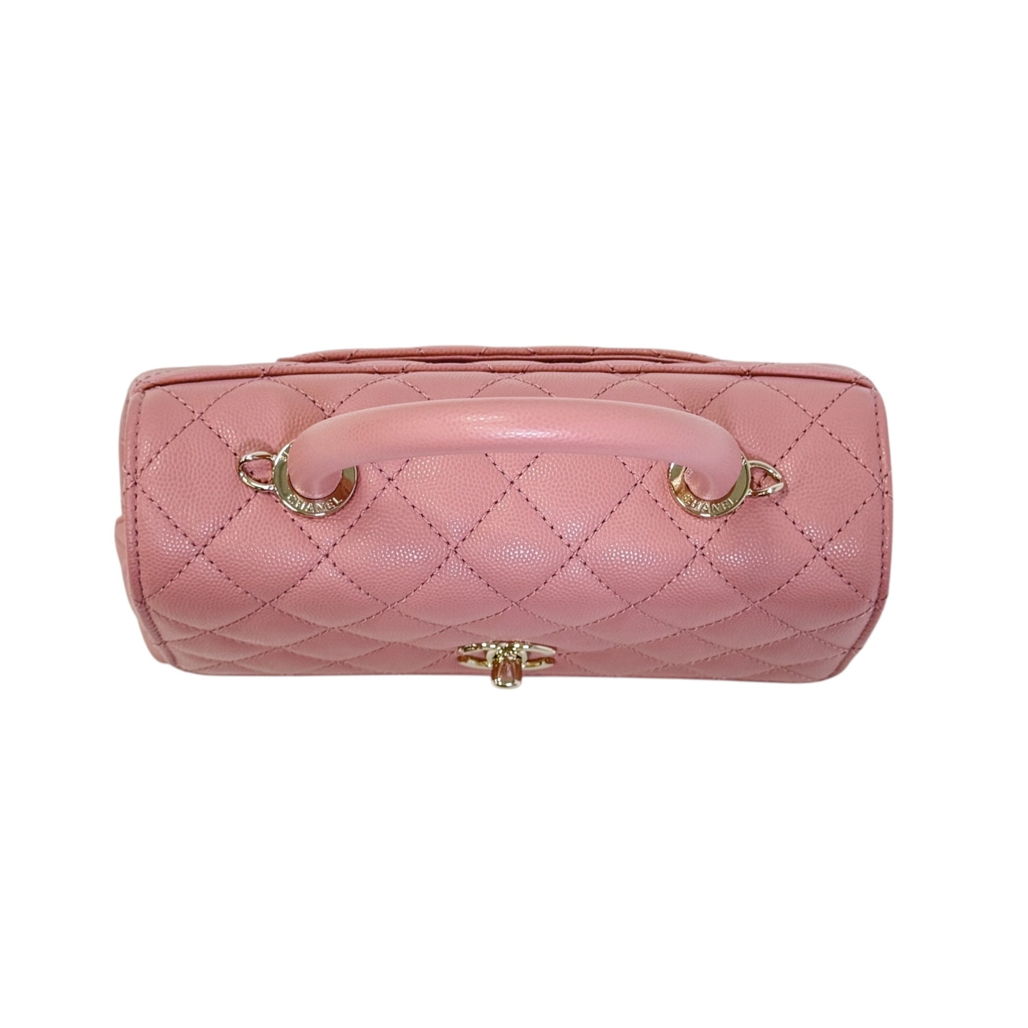 Chanel Mini Coco Handle Pink Gold Metal