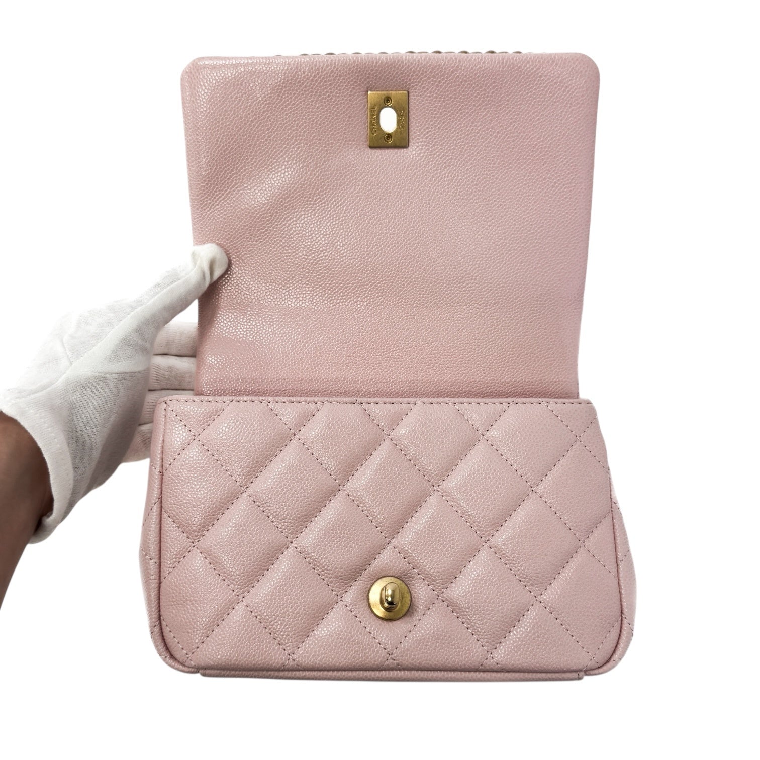 Chanel Matelasse Pink Caviar Skin A rank