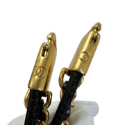 シャネル　トレンディCC ラムスキン　チェーンウォレット　ブラック　ゴールド金具