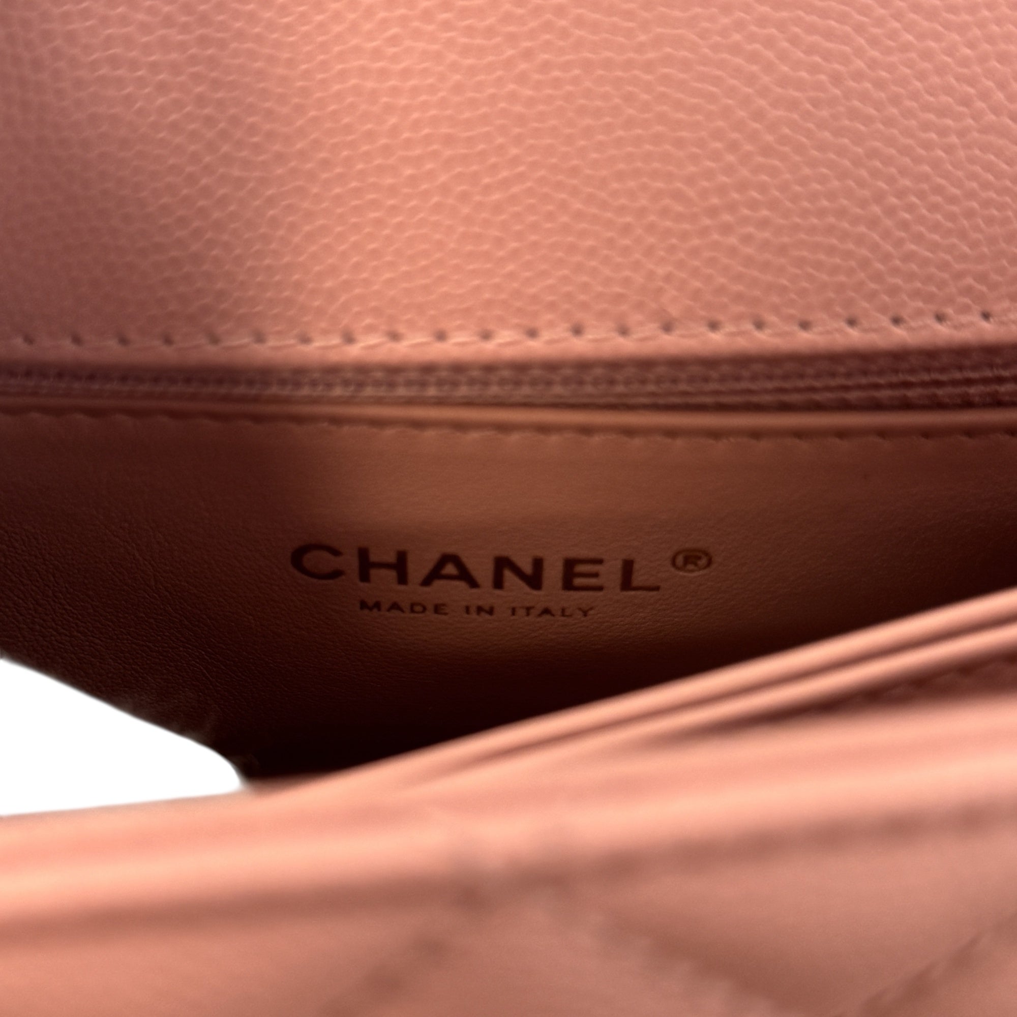 Chanel Mini Coco Handle Pink Gold Metal